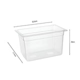 NNEAGS 200mm Clear Gastronorm GN Pan 1/3 Food Tray Storage Bundle of 4