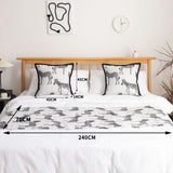 NNEAGS 1.8m Bed Light Luxury Zebra Vintage Bed Scarf Runner Bedding Tail Pad Flag For Home Hotel Set of 3