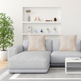 NNEAGS 45cm Elegant Palm Leaf Texture & Jacquard Square Throw Pillow