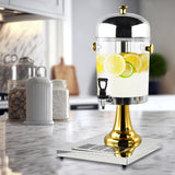 NNEAGS 2X Single 8L Stainless Steel Dispenser Beverage Juicer Transparent Commercial Drink Container Jug