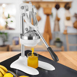NNEAGS Stainless Steel Manual Juicer Hand Press Juice Extractor Squeezer Lemon Orange Citrus White
