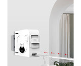 NNEAGS 2X 160mm Wall-Mounted Clothes Line Dry Rack Retractable Space-Saving Foldable Hanger White