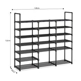 NNEAGS 2X 19-Shelf Tier Shoe Storage Shelf Space-Saving Caddy Rack Organiser with Handle