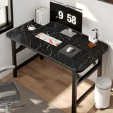 NNEAGS 2X 120x60x75cm Black Foldable Computer Study Table Easy Assembly Desk No Chair
