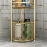 NNEAGS 2X 3 Tier Bathroom Freestanding Storage Shelf Multifunctional Display Rack Organiser with Basket