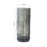 NNEAGS 30.5cm Handcrafted Grey Glass Vase, Classic Design for Home Decor