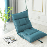 NNEAGS 4X Green Lounge Recliner Lazy Sofa Bed Tatami Cushion Collapsible Backrest Seat Home Office Decor