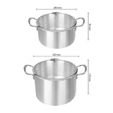 NNEAGS Stainless Steel 28cm 32cm Casserole With Lid Induction Cookware