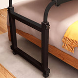 NNEAGS 2X 120x45cm Black Cross Bed Movable Desk Table w/ Adjustable Length & Height