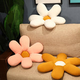 NNEAGS 2X Pink Daisy Flower Shape Cushion Soft Leaning Bedside Pad Floor Plush Pillow Home Decor
