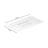 NNEAGS Clear Gastronorm 1/3 GN Lid Food Tray Top Cover Bundle of 6