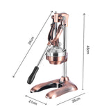 NNEAGS 2X Stainless Steel Manual Juicer Hand Press Juice Extractor Squeezer Lemon Orange Citrus Gold