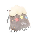 NNEAGS 2X Grey Cute Cloud Cushion Soft Leaning Lumbar Wedge Pillow Bedside Plush Home Decor
