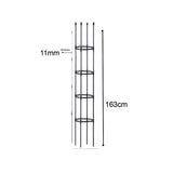 NNEAGS 2X 163cm 4-Bar Plant Frame Stand Trellis Vegetable Flower Herbs Outdoor Vine Support Garden Rack with Rings