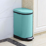 NNEAGS 4X 10L Foot Pedal Stainless Steel Rubbish Recycling Garbage Waste Trash Bin U Blue