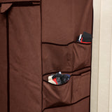 NNEAGS 2X 75x45xcm Brown Clothes Organizer Rack with Zippered Dust Cover