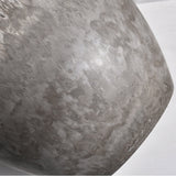 NNEAGS 27cm Rock Grey Round Resin Plant Flower Pot in Cement Pattern Planter Cachepot for Indoor Home Office