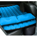 NNEAGS 2X Inflatable Car Mattress Portable Travel Camping Air Bed Rest Sleeping Bed Blue