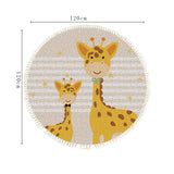 NNEAGS 120cm Cute Cartoon Animal Non-Slip Thick and Ultra-Soft Carpet Flannel Rug