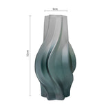NNEAGS 33cm Glass Vase Blue with Beautiful glass Bubble Texture Art Vases