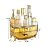 NNEAGS 2X 3 Tier Golden Yellow Multifunctional Countertop Cosmetic Storage Makeup Skincare Holder Jewelry Cabinet Bathroom Desk Drawer Vanity Organiser