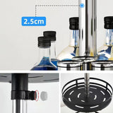 NNEAGS 2X 2 Tier Steel Black Round Rotating Multi-Function Kitchen Portable Storage Spice Seasoning Kitchen Countertop Organiser Shelf