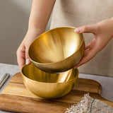 NNEAGS 20cm Gold Salad Bowl with Model 201 Elegant and Durable Kitchen Essential