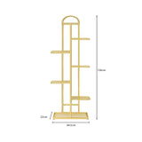NNEAGS 2X 7 Tier 8 Pots Gold Metal Plant Stand Flowerpot Display Shelf Rack Indoor Home Office Decor