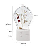 NNEAGS 2X White 360 Degree Rotating LED Light 2 Layered Jewelry Storage Box Waterproof Dustproof Accessories Organiser