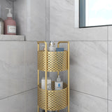 NNEAGS 2X 3 Tier Bathroom Shelf Multifunctional Storage Display Rack Organiser with wheels