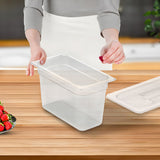 NNEAGS 200mm Clear Gastronorm GN Pan 1/3 Food Tray Storage Bundle of 4 with Lid