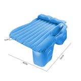 NNEAGS 2X Blue Stripe Inflatable Car Mattress Portable Camping Rest Air Bed Travel Compact Sleeping Kit Essentials