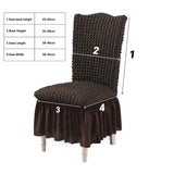 NNEAGS Coffee Chair Cover Seat Protector with Ruffle Skirt Stretch Slipcover Wedding Party Home Decor