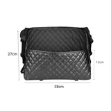 NNEAGS Black Leather Car Storage Portable Hanging Organizer Backseat Multi-Purpose Interior Accessories Bag
