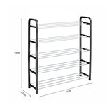 NNEAGS 2X 71x21cm 5 Layer Shoes and Slippers Organizer Rack Space Saving Shoe Storage Solution for Home Office