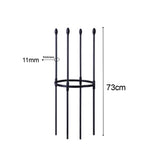 NNEAGS 73cm 4-Bar Plant Frame Stand Trellis Vegetable Flower Herbs Outdoor Vine Support Garden Rack with Rings