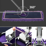 NNEAGS 90cm Purple Microfiber Flat Mop Floor Cleaning Pads Rotating Dust Remover