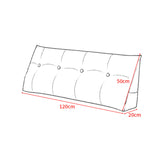 NNEAGS 120cm Rose Red Triangular Wedge Bed Pillow Headboard Backrest Bedside Tatami Cushion Home Decor