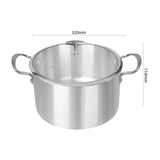NNEAGS Stainless Steel 32cm Casserole With Lid Induction Cookware