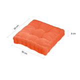NNEAGS 2X Orange Square Cushion Soft Leaning Plush Backrest Throw Seat Pillow Home Office Decor