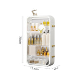 NNEAGS White Multi Tier Cosmetic Storage Rack Bathroom Vanity Tray Display Stand Organiser