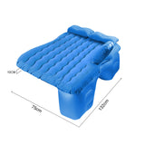 NNEAGS 2X Blue Ripple Inflatable Car Mattress Portable Camping Air Bed Travel Sleeping Kit Essentials