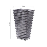 NNEAGS 22cm Modern Gray Ceramic Glass Vase Home Decor