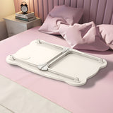 NNEAGS White Portable Bed Table Adjustable Folding Mini Desk With Mini Drawer and Cup-Holder Home Decor