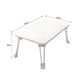 NNEAGS White Portable Bed Table Adjustable Folding Mini Desk With Cup-Holder Home Decor