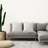 NNEAGS 50cm Gray Pillow Basic Square Stylish Geometric Plush Solid Decorative Covers Throw Pillow