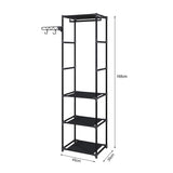 NNEAGS 2X 45x35cm Hanging Clothes Rack Storage w/ 3 Layer Organizer Adjustable ShelvesSturdy Space-Saving