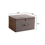 NNEAGS 2X Coffee Large Portable Double Zipper Storage Box Moisture Proof Clothes Basket Foldable Home Organiser
