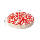 NNEAGS 45cm Red Premium Polyester Cotton Cushion with EPP Particle Insert for Enhanced Comfort