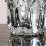 NNEAGS 30cm Glass Grey Vase Crystal VASE Thick Modern Home Decor
